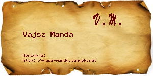Vajsz Manda névjegykártya